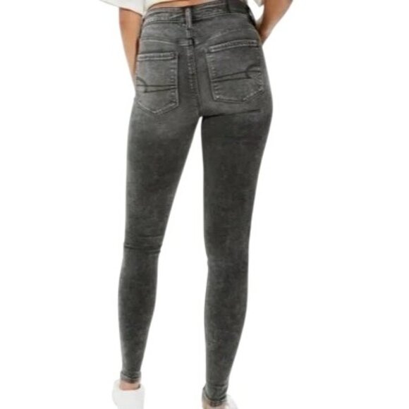 (5 for $25)American Eagle Super Super Stretch Jegging Washed Black size 14 Long - Picture 2 of 8